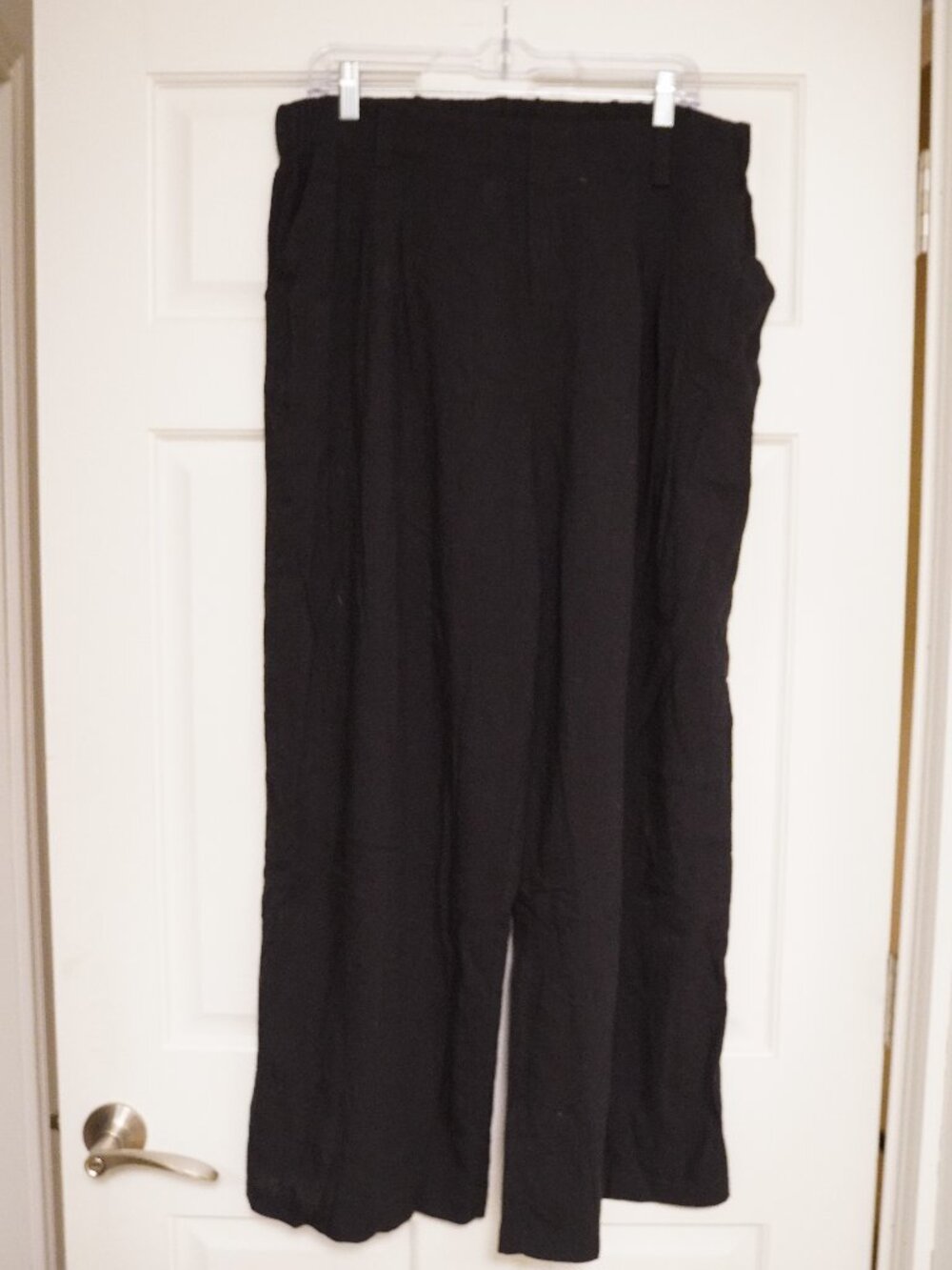 Halara Black Wide Leg Pull-On Pants XL Petite NWT